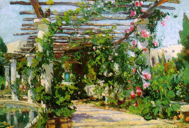 Colin Campbell Cooper Summer Verandah oil painting picture